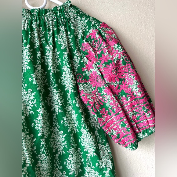 THML Green and Pink Patterned Top - Picture 2 of 5